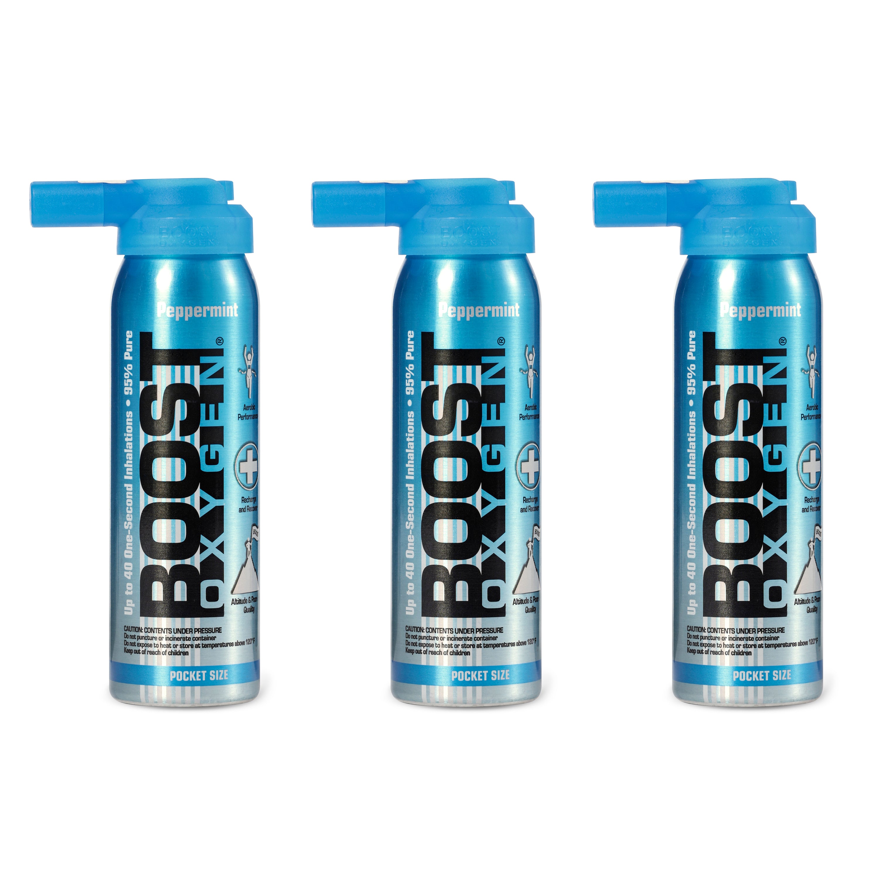 Boost Oxygen Canned 2-Liter Natural Oxygen Canister, Peppermint (3 Pack)