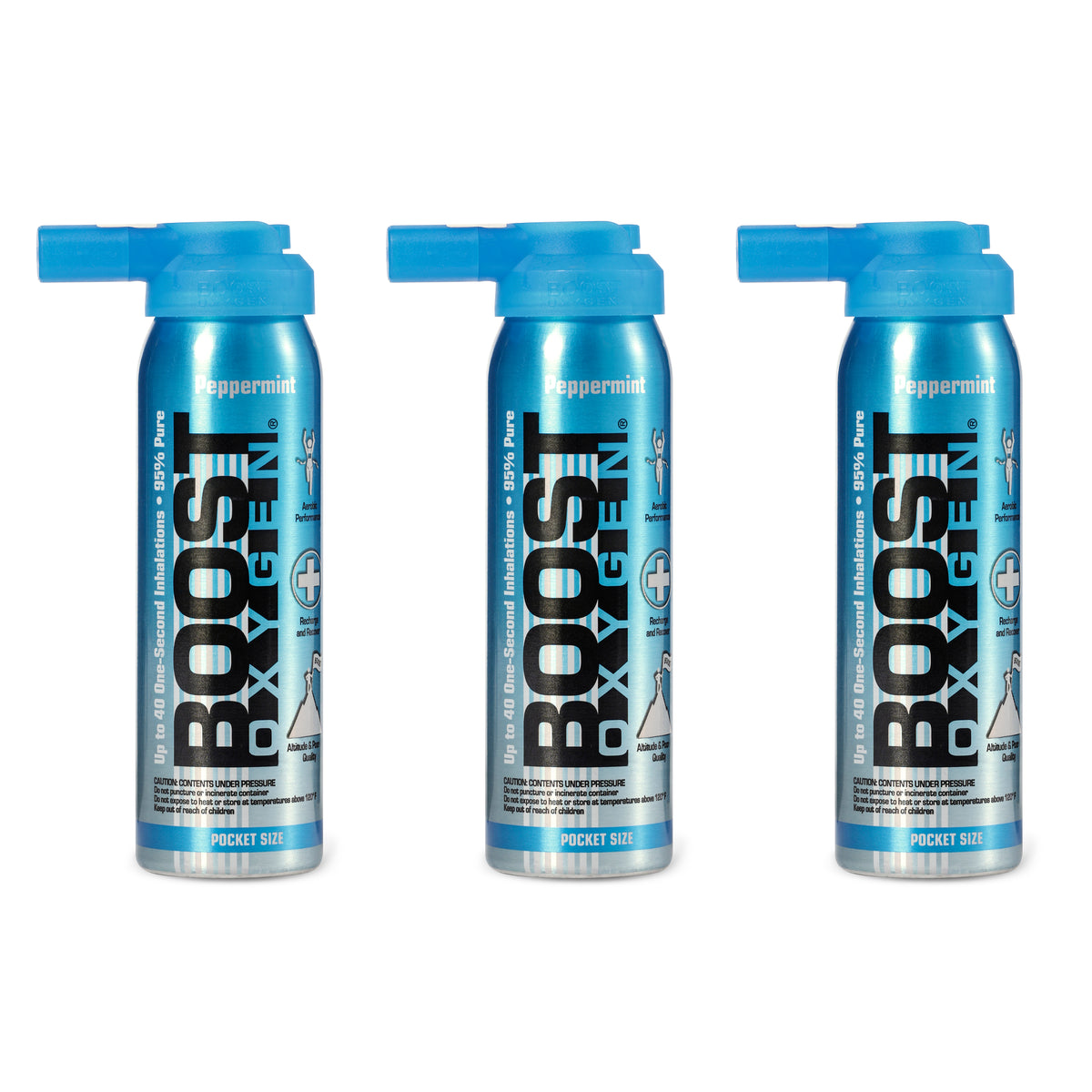 Boost Oxygen Canned 2-Liter Natural Oxygen Canister, Peppermint (3 Pack)
