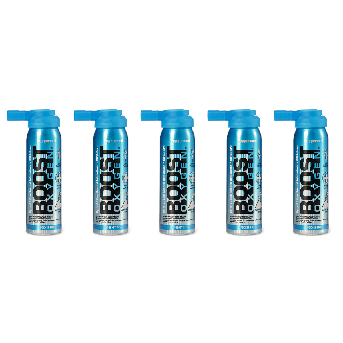 Boost Oxygen Peppermint Portable Oxygen Pocket Size (5 Pack)