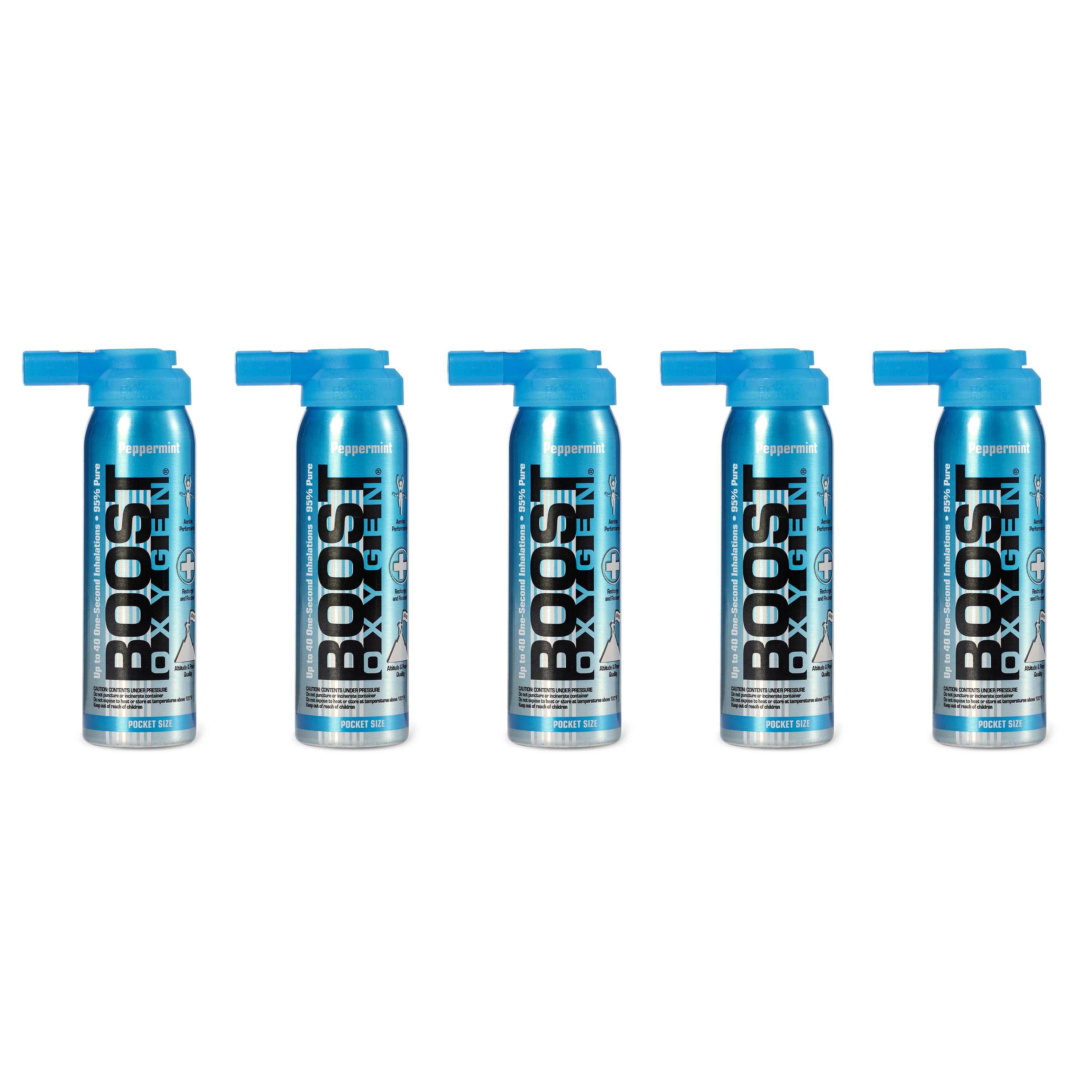 Boost Oxygen Peppermint Portable Oxygen Pocket Size (5 Pack) - VMInnovations