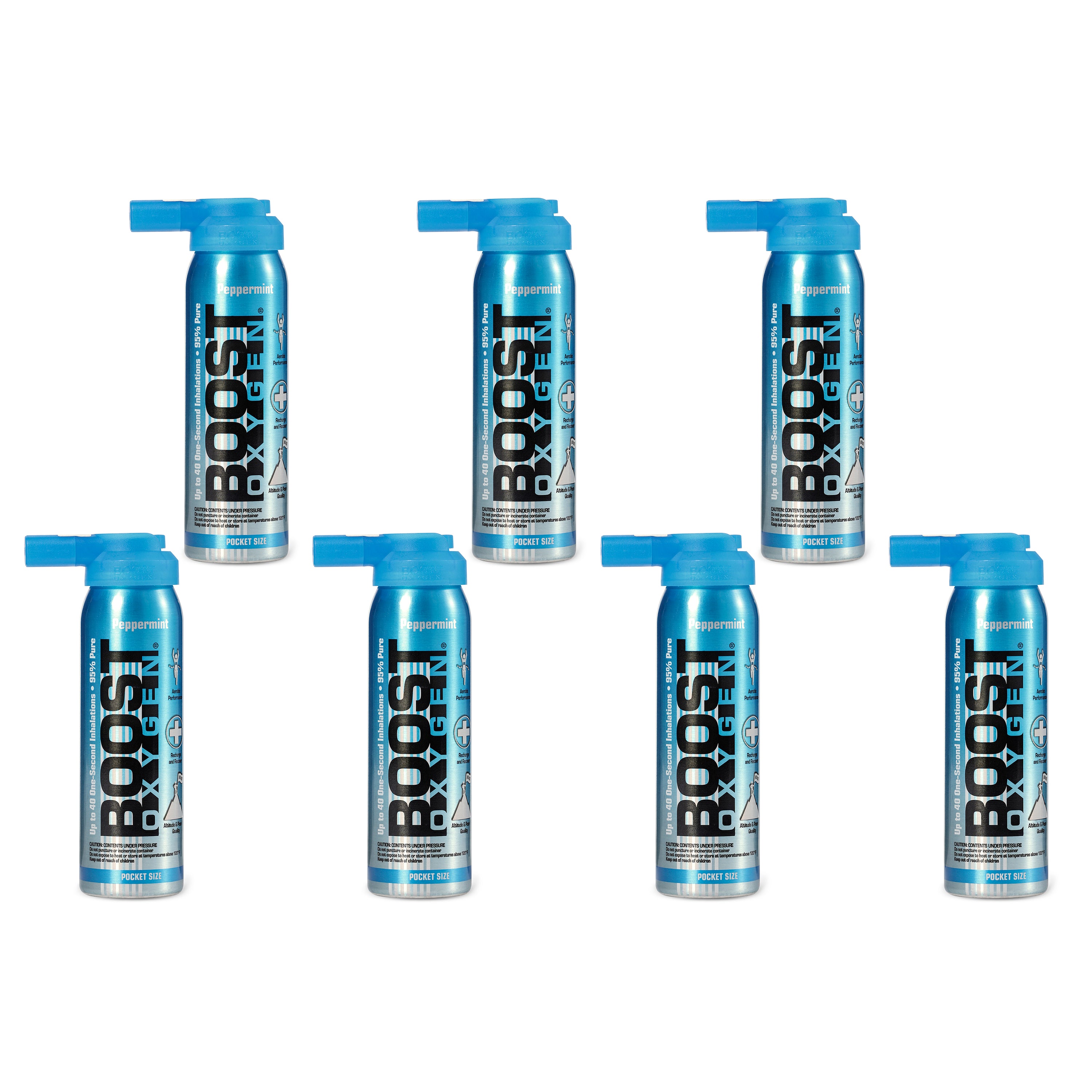 Boost Oxygen Canned 2-Liter Natural Oxygen Canister, Peppermint (7 Pack)