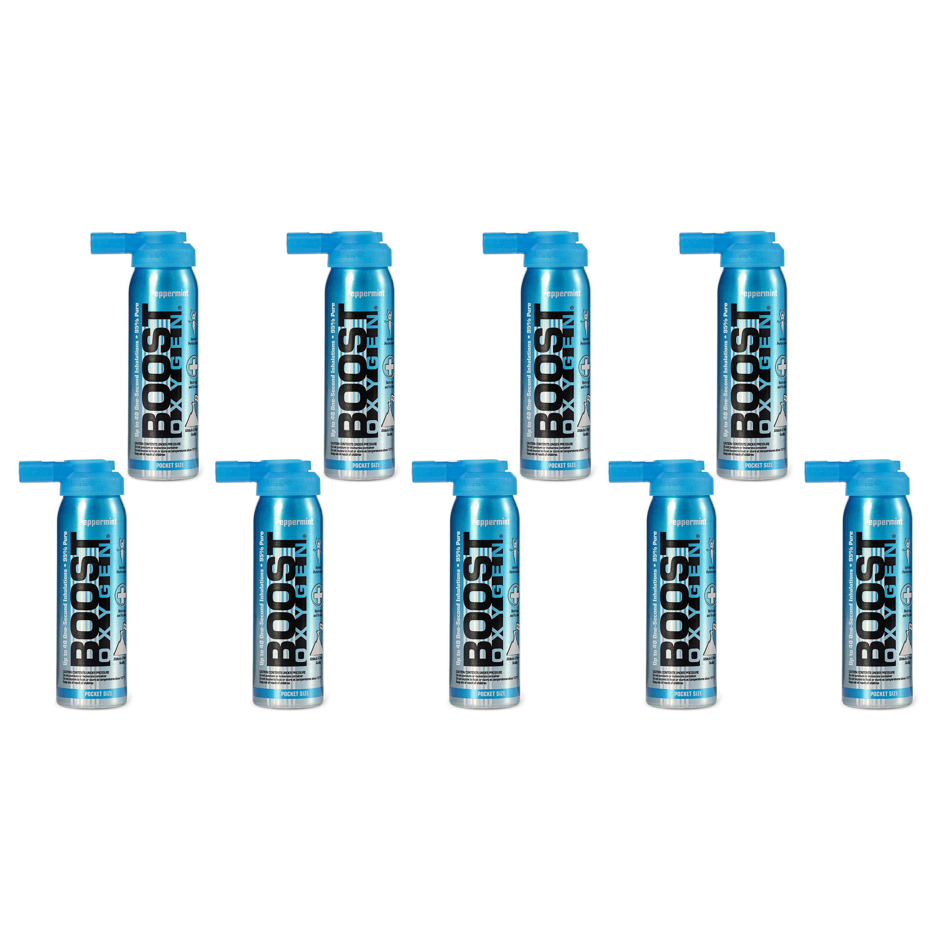 Boost Oxygen Canned 2-Liter Natural Oxygen Canister, Peppermint (9 Pack) - VMInnovations