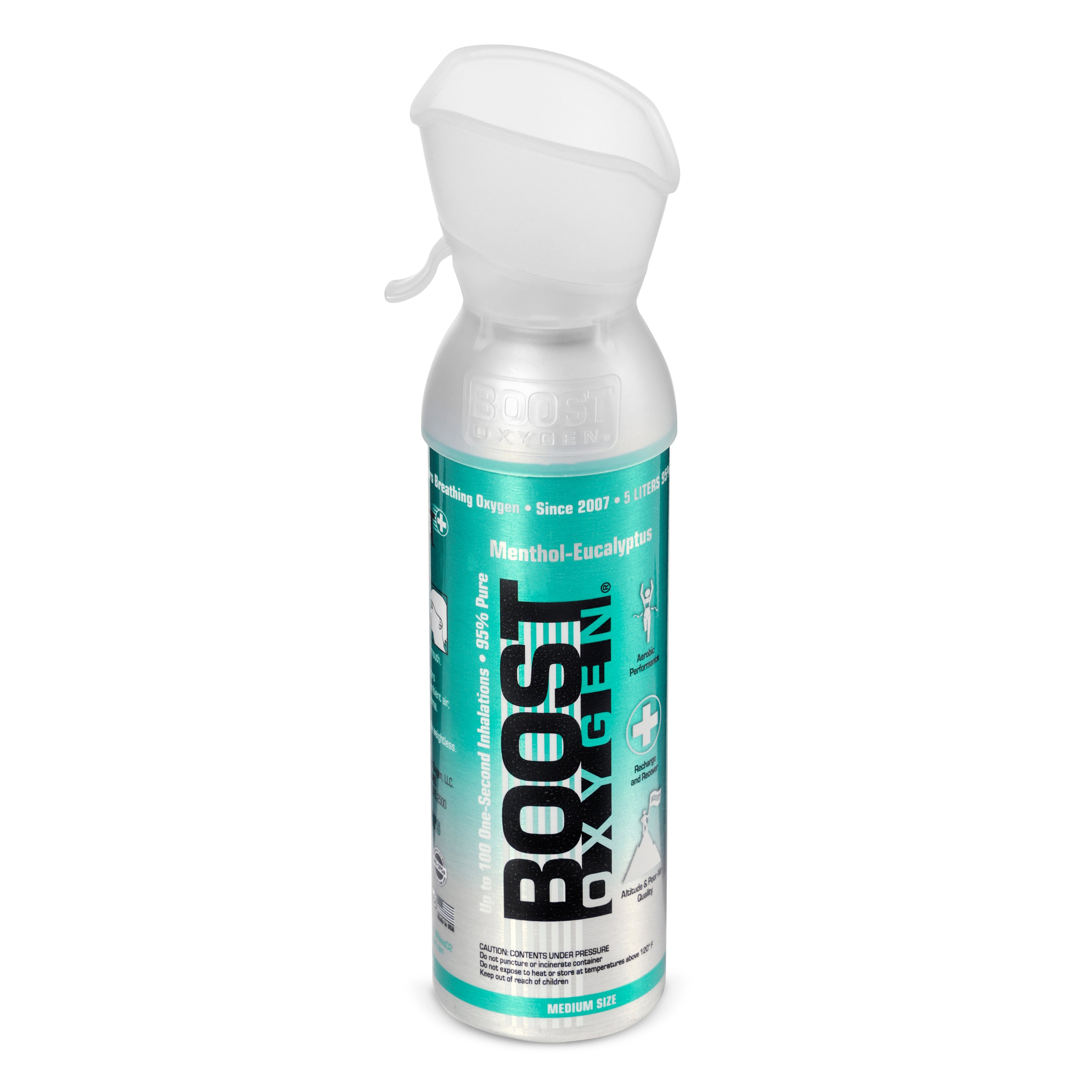 Boost Oxygen Natural Portable 5-Liter Pure Canned Oxygen Canister, Eucalyptus - VMInnovations