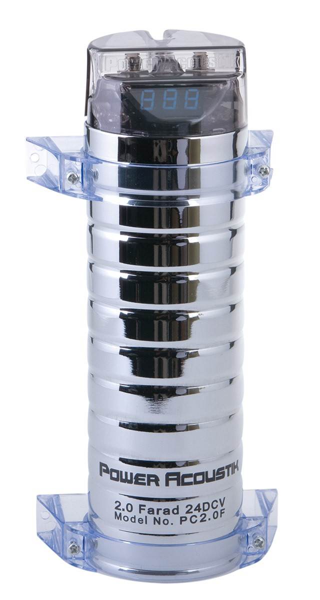 POWER ACOUSTIK PC2.0F 2 Farad LED Car Digital Capacitor Cap