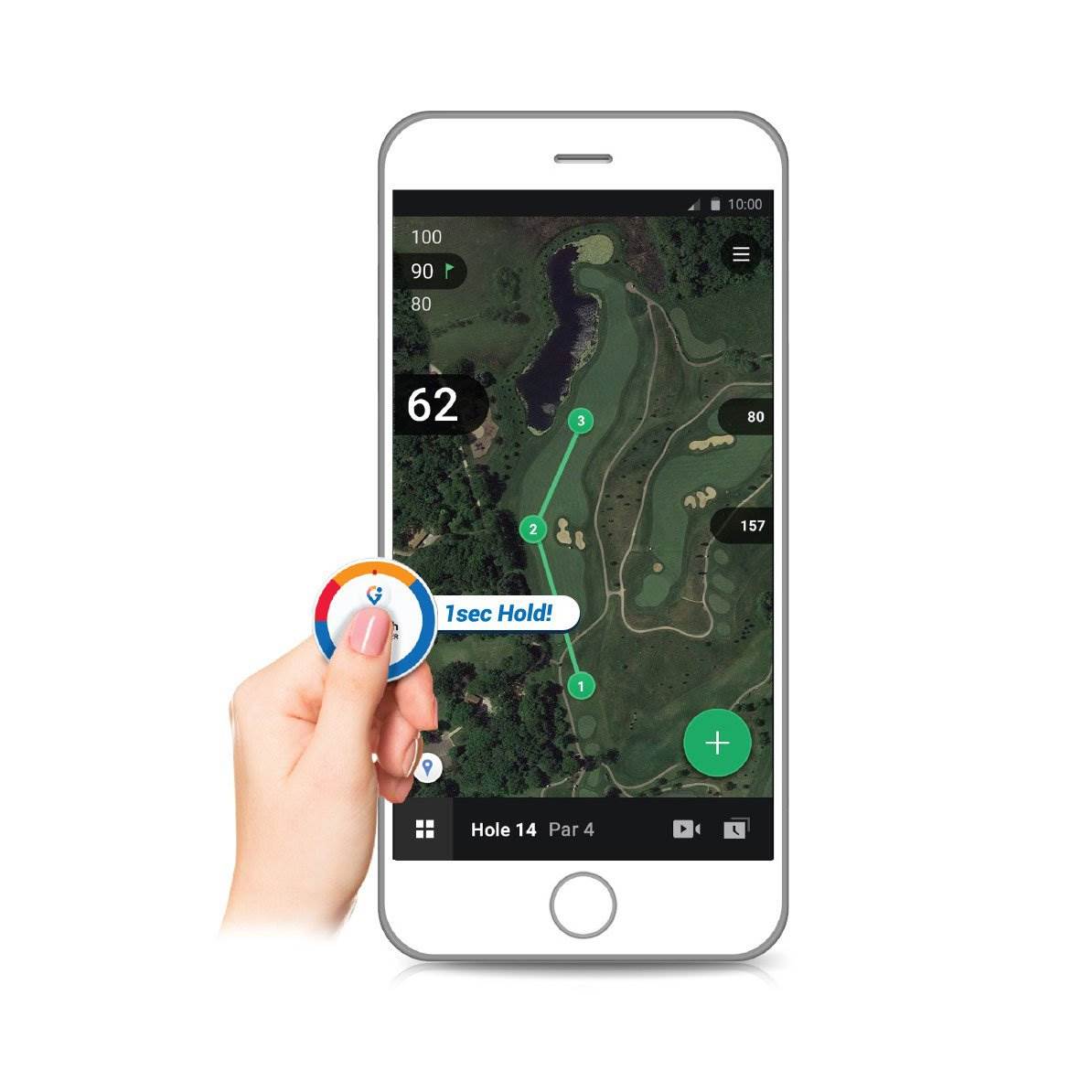 Golfwith Smart Marker Bluetooth Connected Phone App Golf Shot Distance Tracker