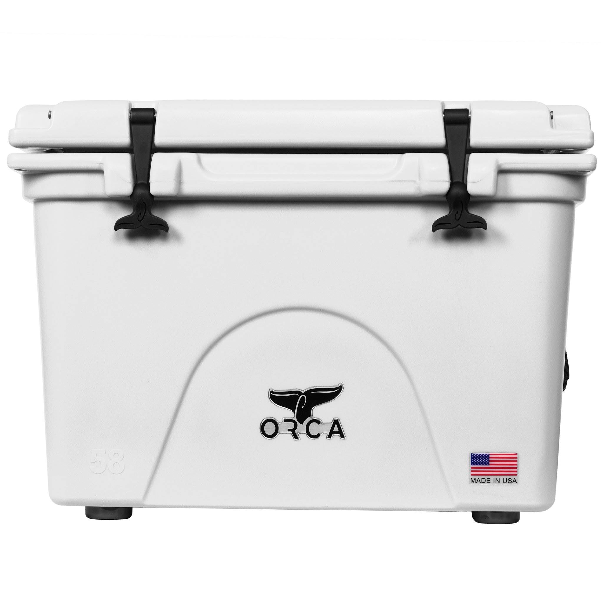 Orca 58 Quart 72 Can Roto Molded Insulated Ice Cooler, White (Open Box)