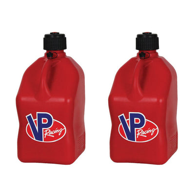 VP Racing Motorsport 5.5 Gallon Square Plastic Utility Jugs, Red (2 Pack)