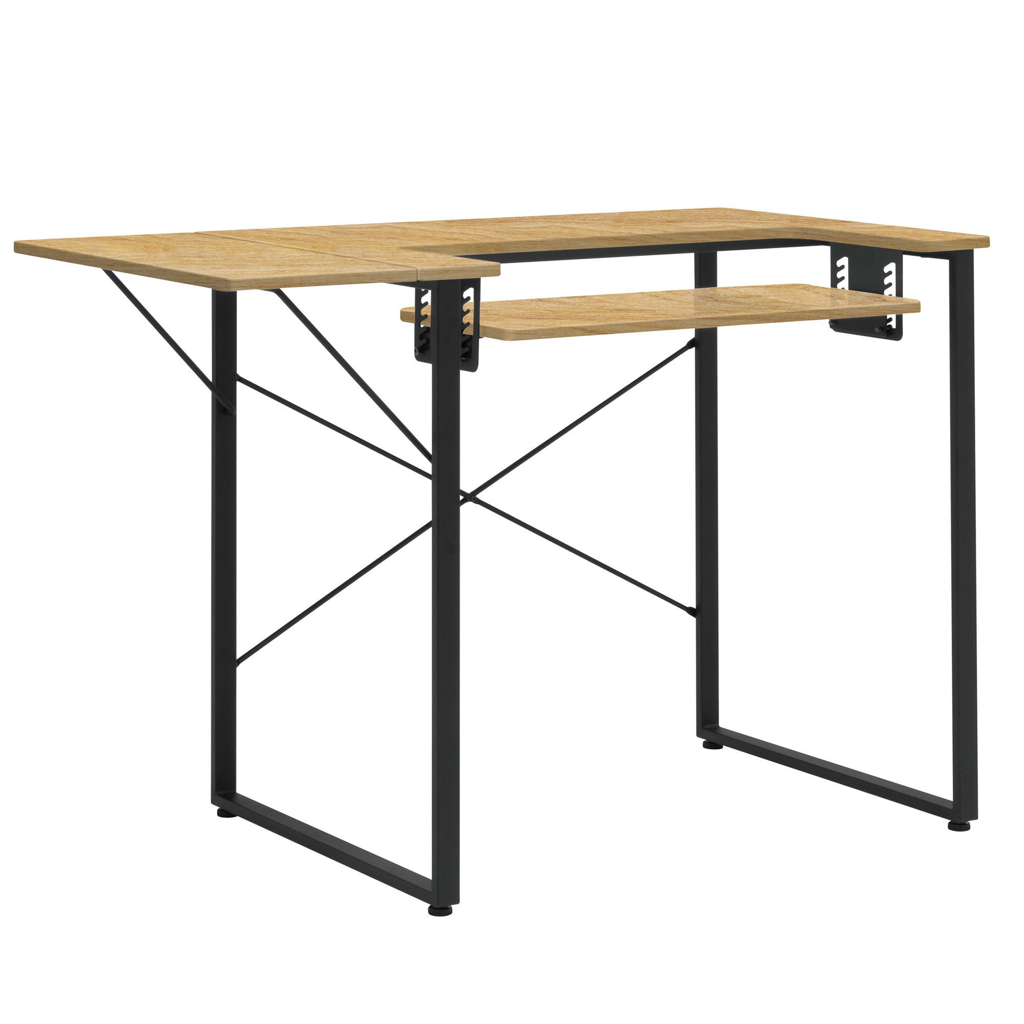 Sew Ready Dart Sewing Table Workstation w/ Folding Top, Black/Brown (Used)