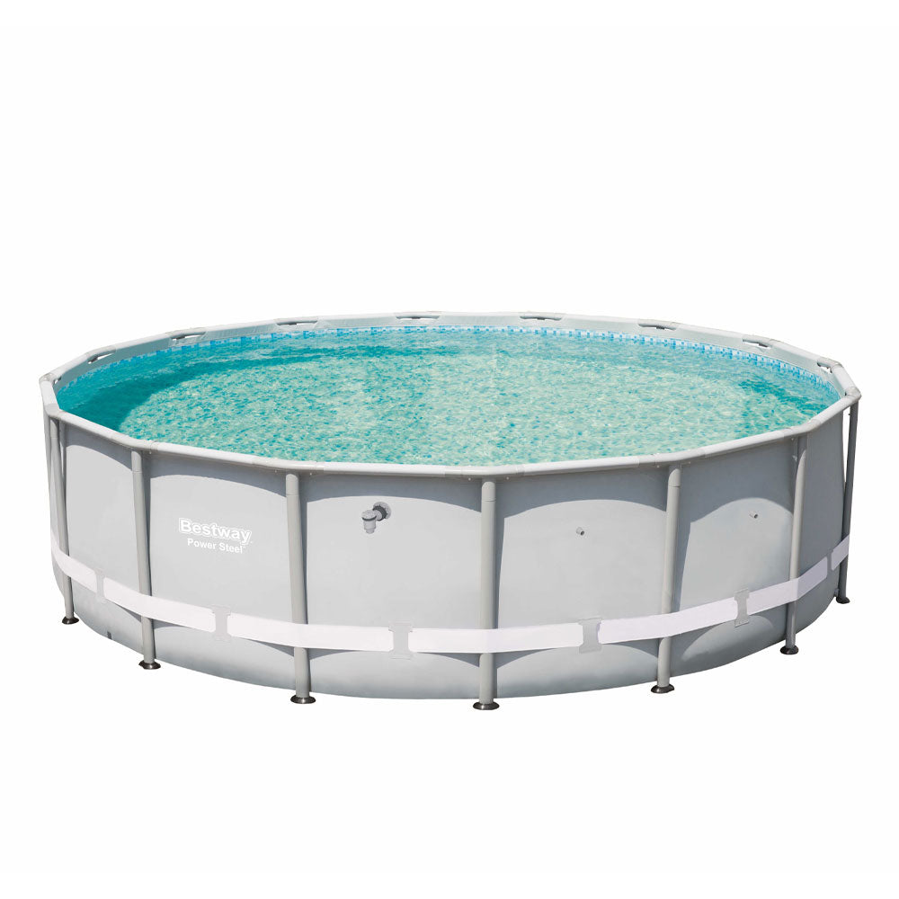 Bestway Power Steel Pro Round Frame Above Ground Swimming Pool (2 Pack)