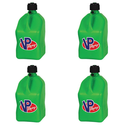 VP Racing Fuels Motorsport 5.5 Gal Square Plastic Utility Jugs, Green (4 Pack)