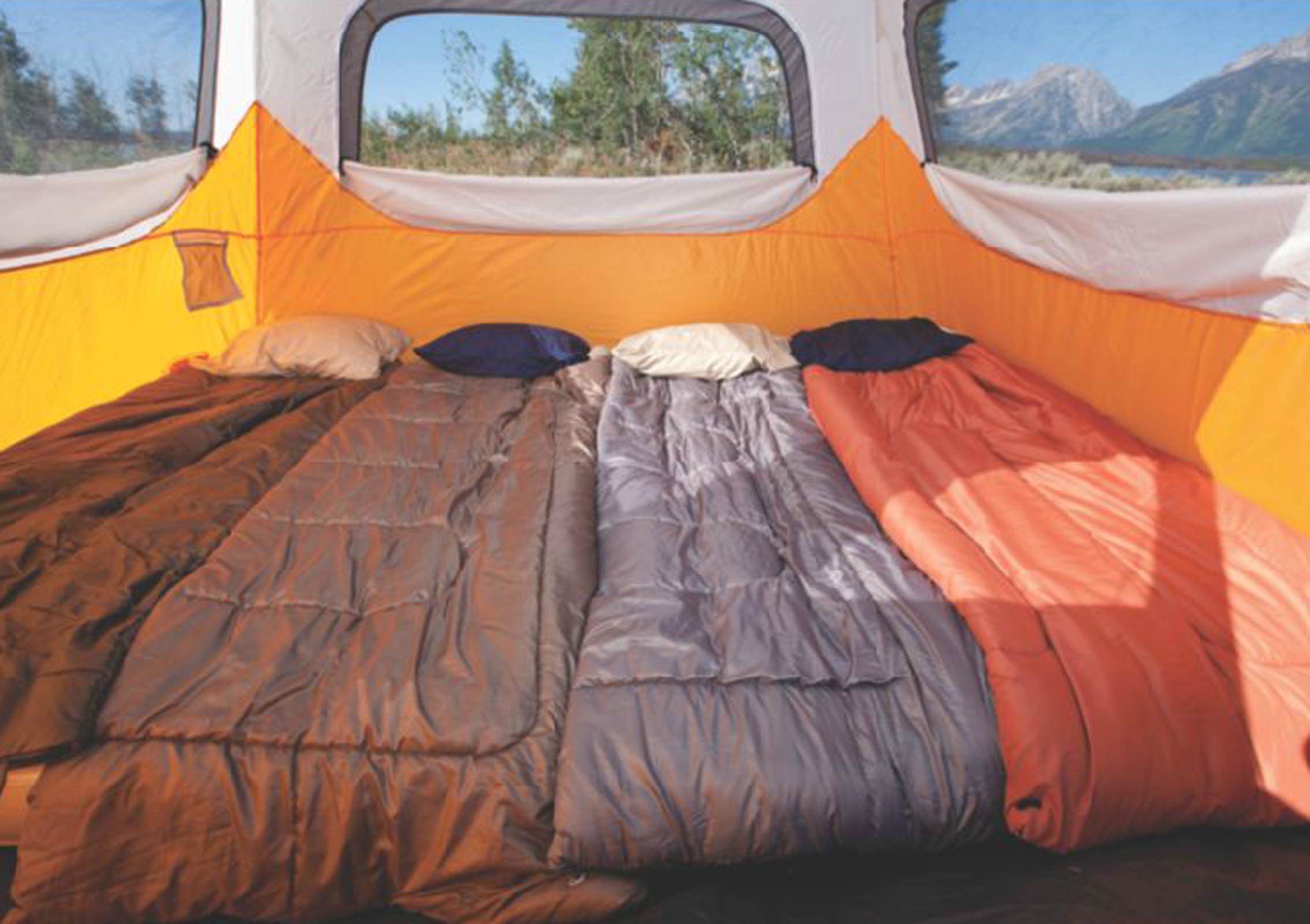 Coleman Outdoor 6 Person Camping Instant Tent and Uriah Products Wheeled Cooler