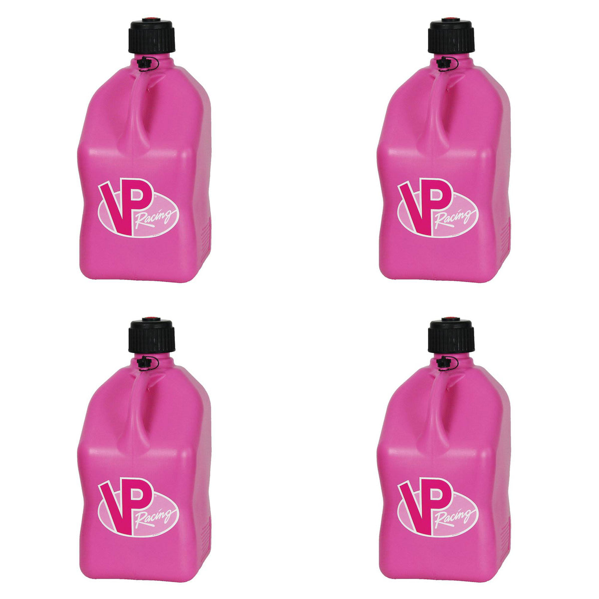 VP Racing 5 Gallon Motorsport Racing Liquid Utility Jug Can, Pink (4 Pack)