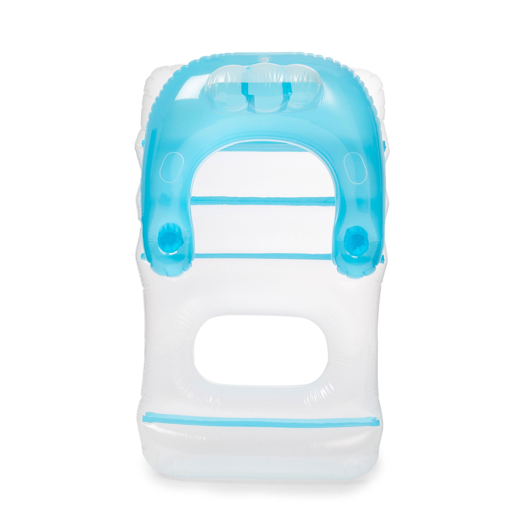 Swimline Swimming Pool Inflatable Floating Lounge Chair with Cupholders, Blue - VMInnovations