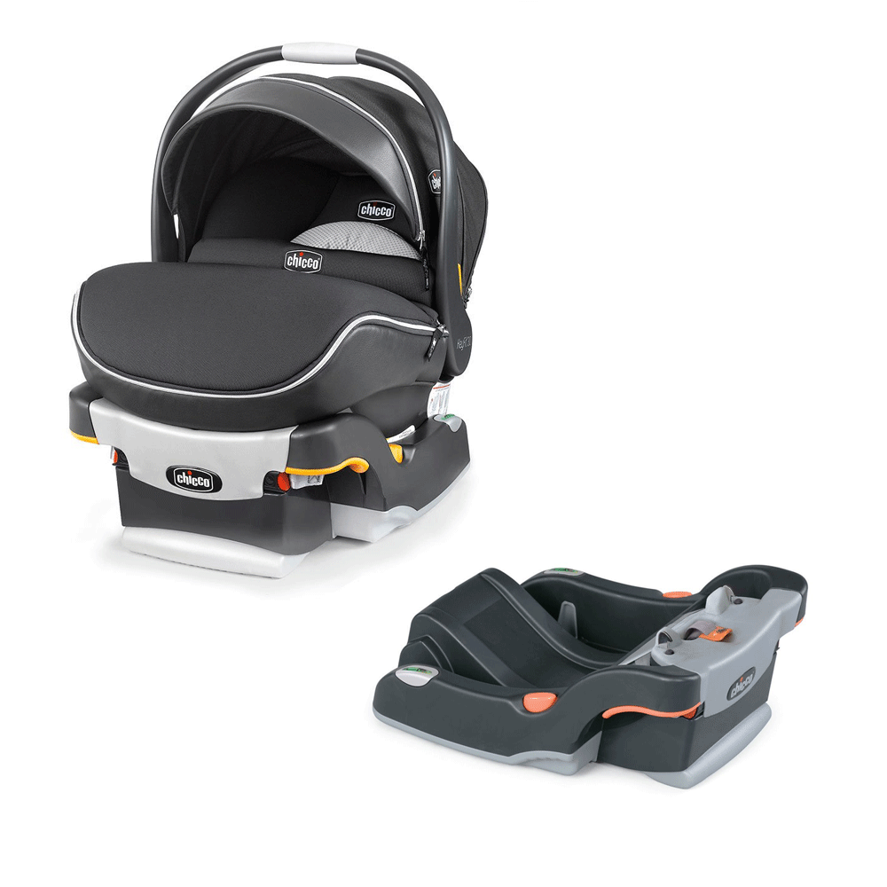 Chicco KeyFit 30 Rear Facing Car Seat and Base, Black Atmos & Safety System Base