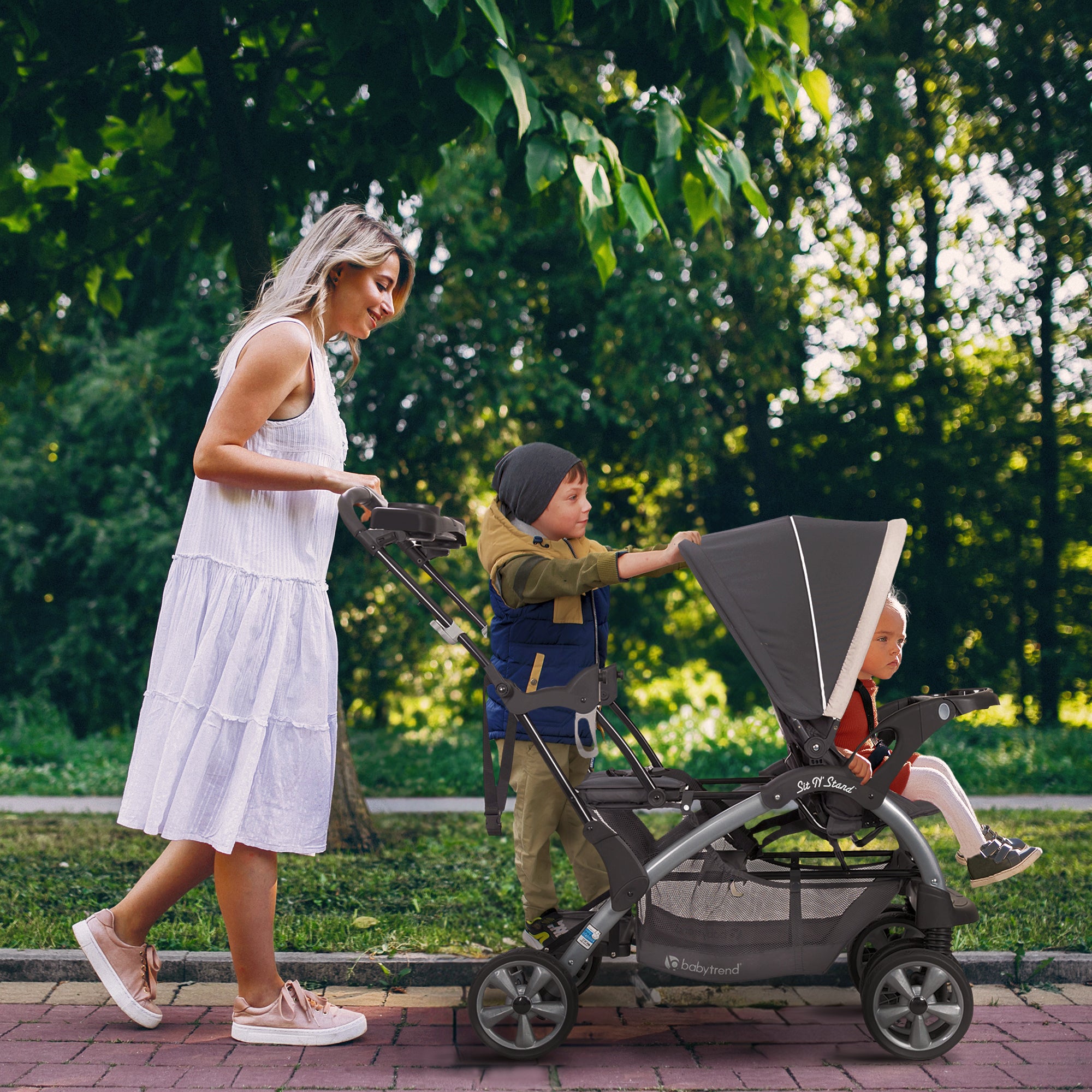 Baby Trend Sit N' Stand Easy Fold Travel Toddler Baby Double Stroller(For Parts) - VMInnovations