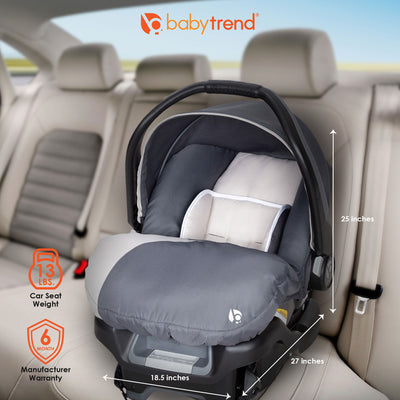 Baby Trend Ally Newborn Baby Infant Car Seat Travel System w/Cover,Gray Magnolia - VMInnovations