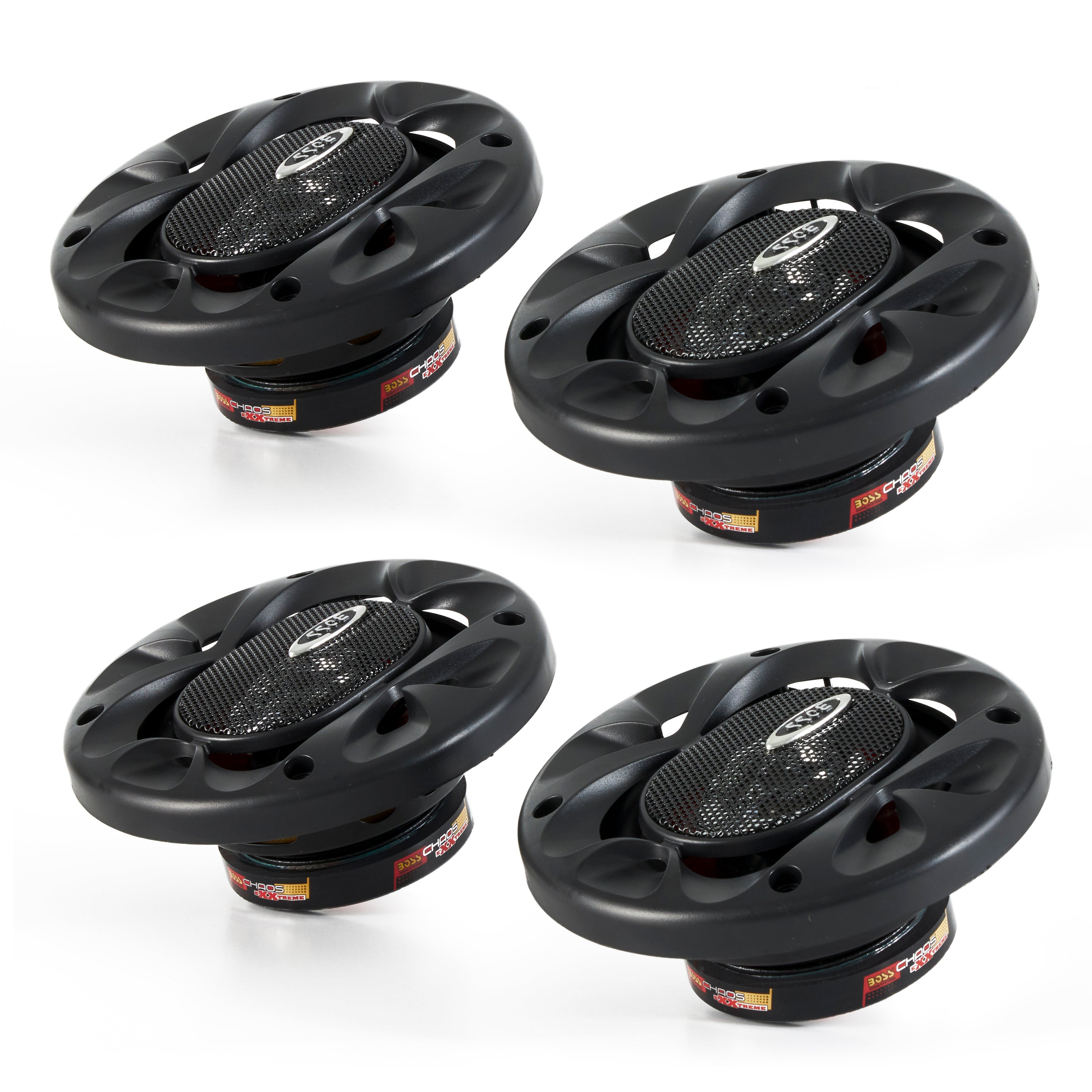 BOSS CH4220 4" 2-Way 400W Car Audio Coaxial Speakers Stereo Red 4 Ohm - VMInnovations