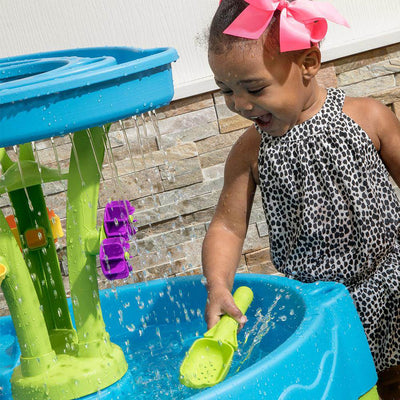 Step2 Durable Plastic Toddler Summer Showers Splash Tower Water Table (Open Box)