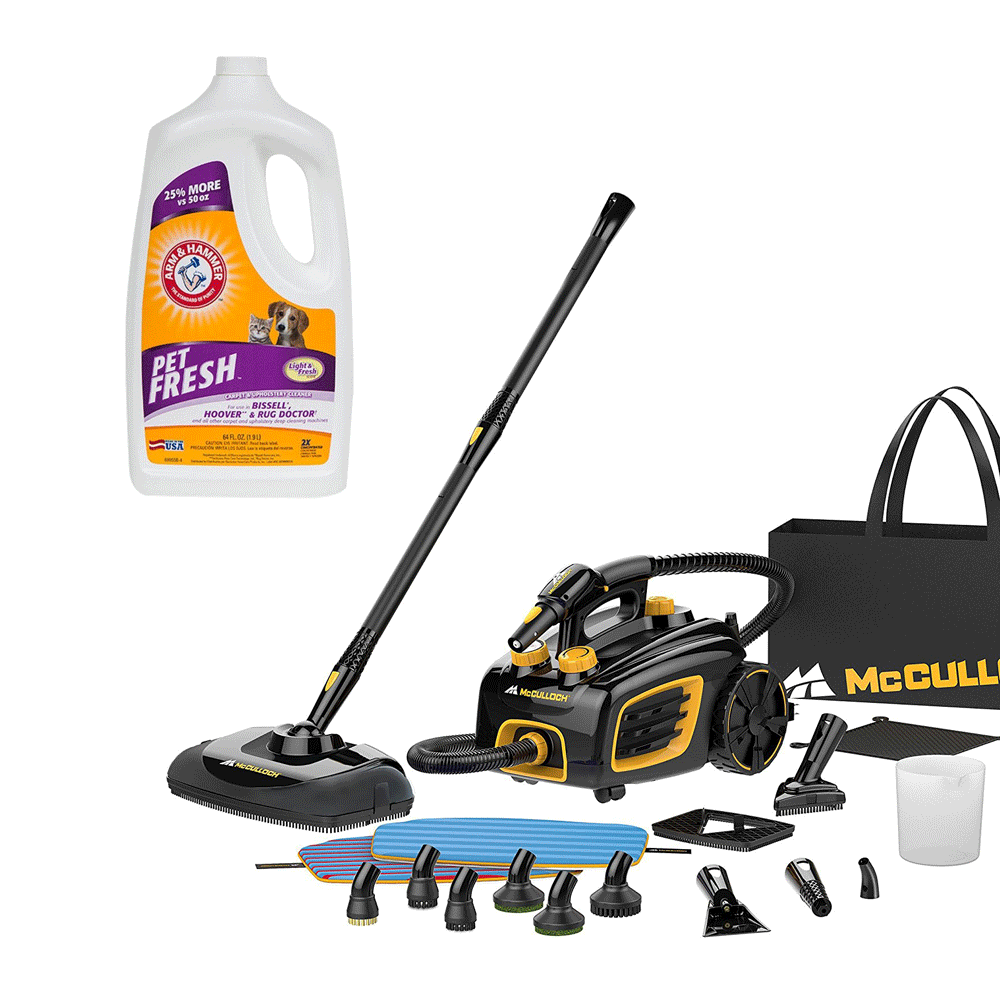 McCulloch Carpet & Floor Steam Cleaner & Arm & Hammer Pet Fresh Carpet Cleaner - VMInnovations