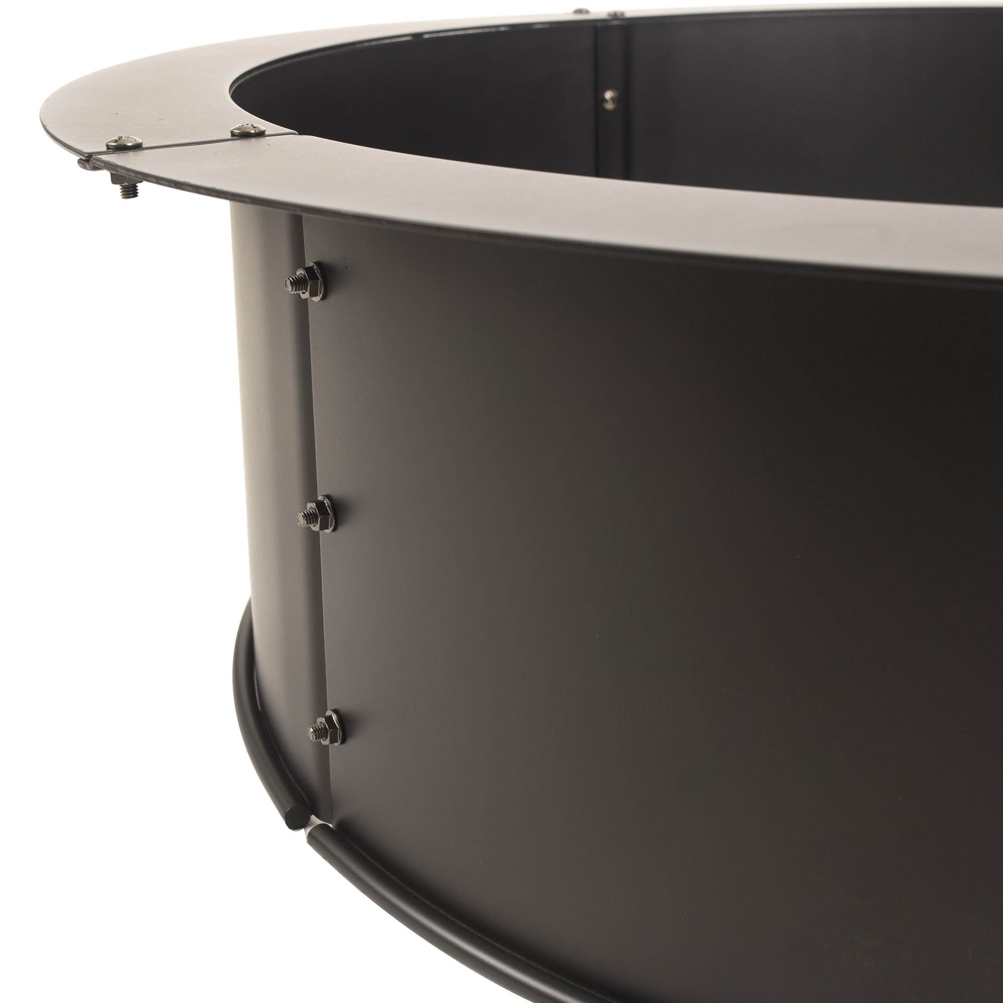 Pleasant Hearth Solid Steel 28" Garden and Patio Round Fire Pit Ring (Open Box)