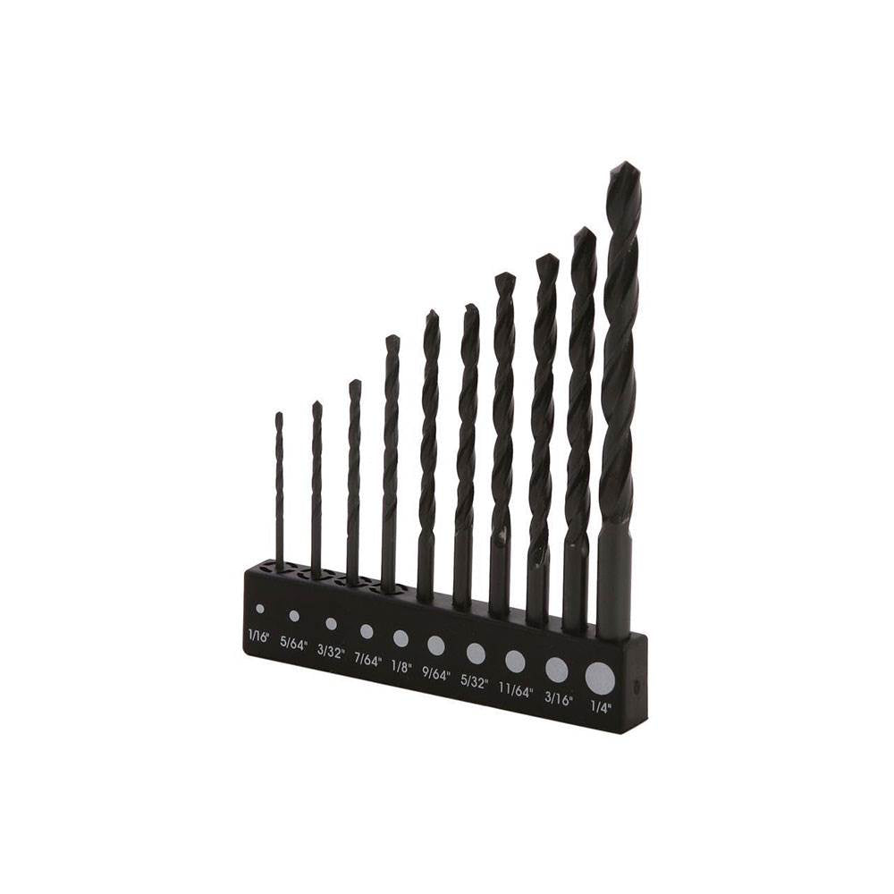 Black & Decker 15557-S 10 Piece 1/4 Inch to 1/16 Inch Steel Drill Driver Bit Set