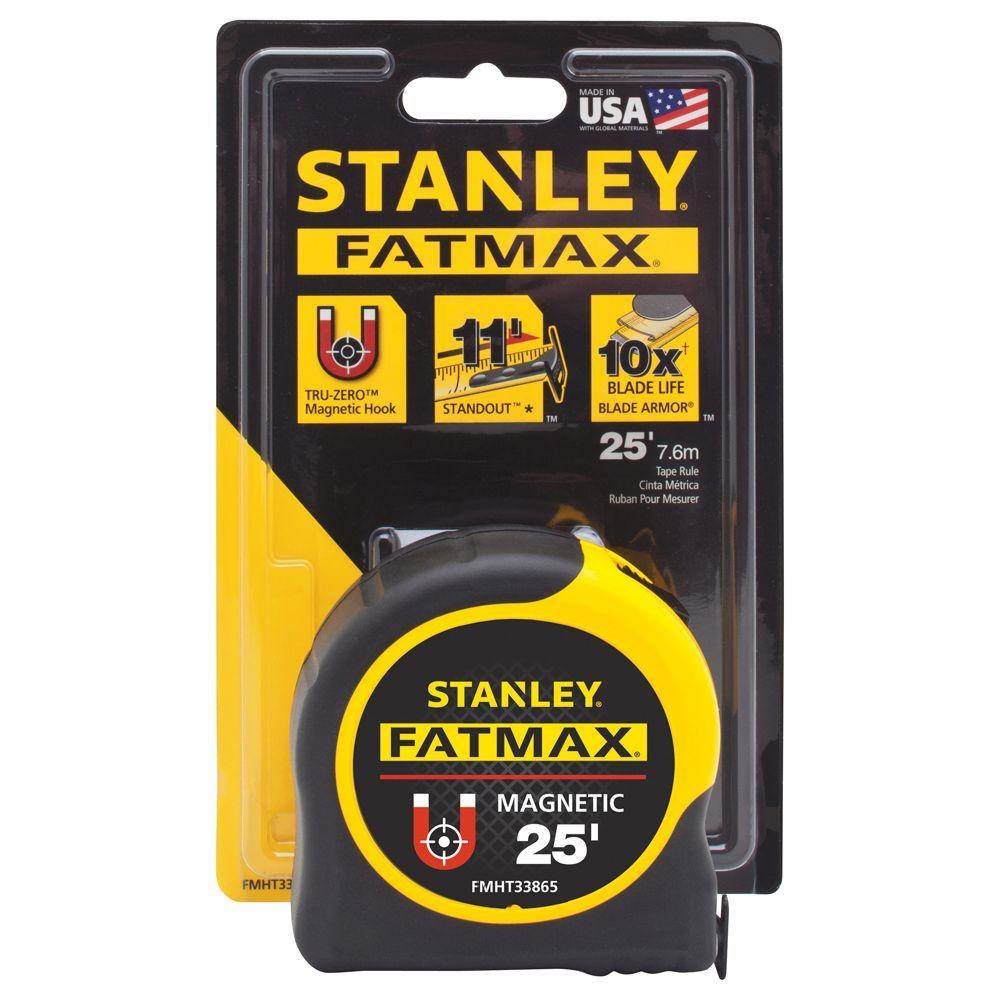 Stanley FATMAX Heavy-Duty Premium Magnetic End Tru Zero 25 Foot Tape Measure