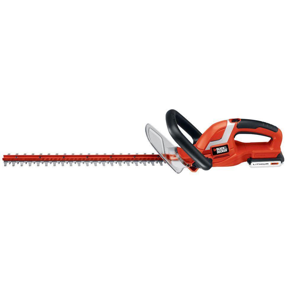 Black and Decker 22 Inch 20 Volt Lithium Ion Battery Powered Hedge Trimmer