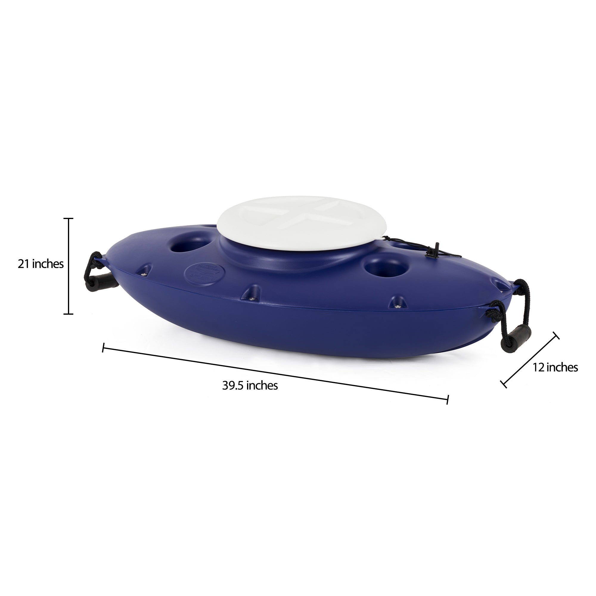 CreekKooler Floating Insulated 30 Quart Kayak Beverage Cooler, Blue (Open Box) - VMInnovations