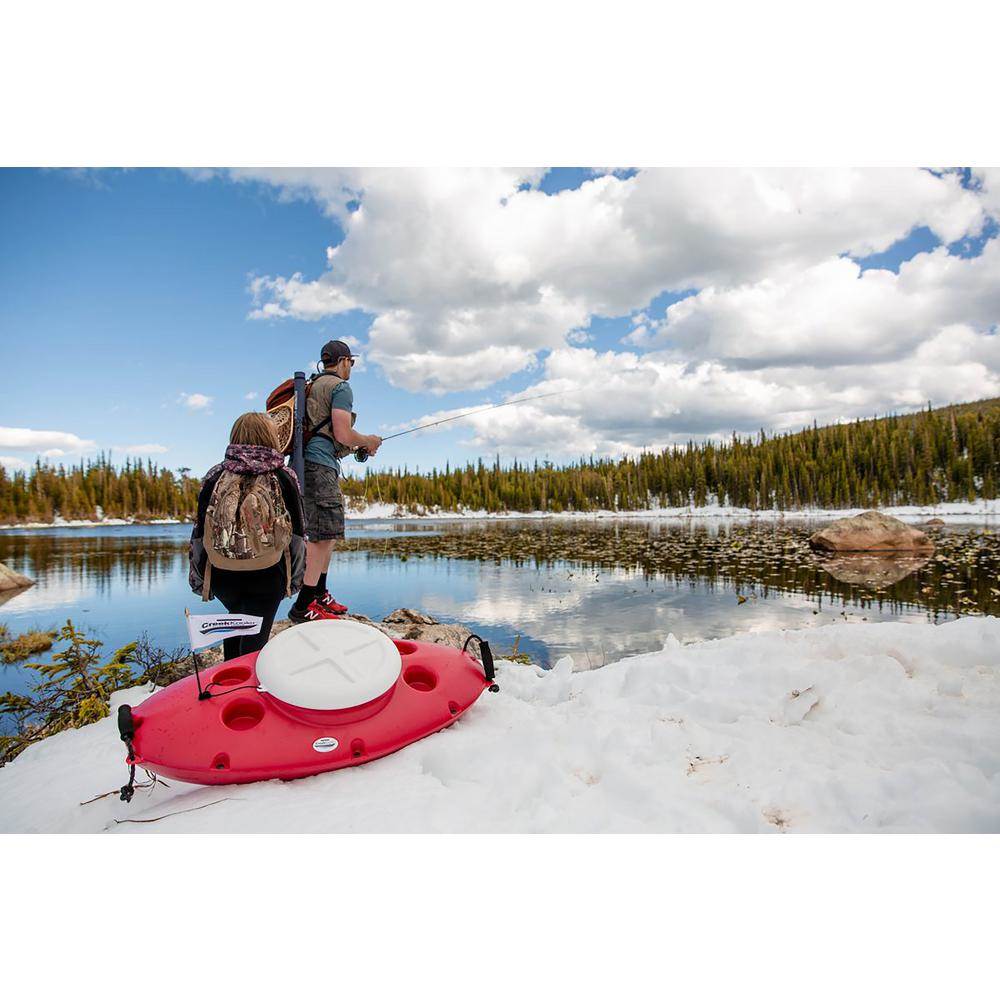 CreekKooler 30 Qt Floating Insulated Beverage Kayak White Cooler w/ 8' Rope - VMInnovations
