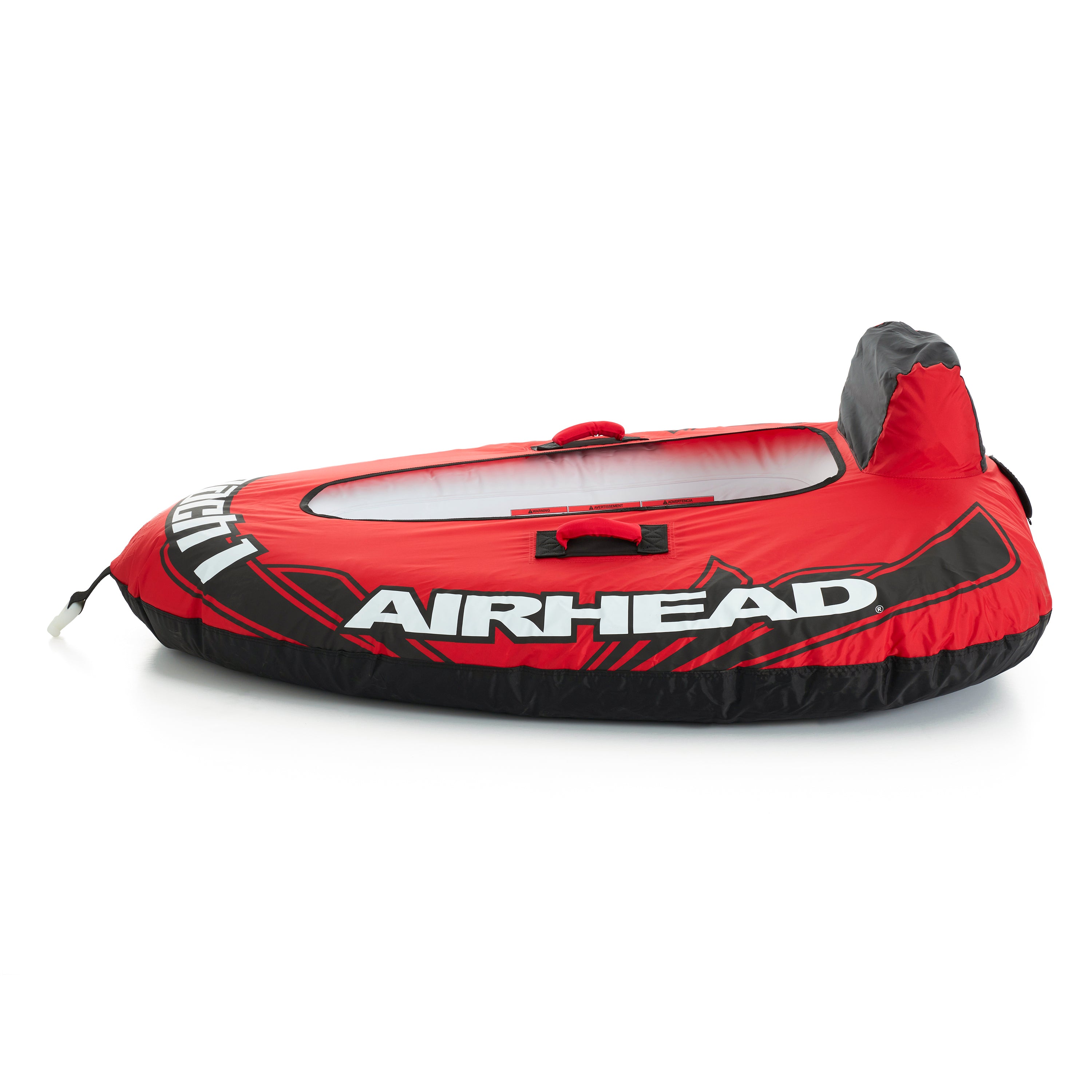 Airhead Mach 1 Inflatable Single Rider Towable Lake Ocean Water Tube Float, Red - VMInnovations
