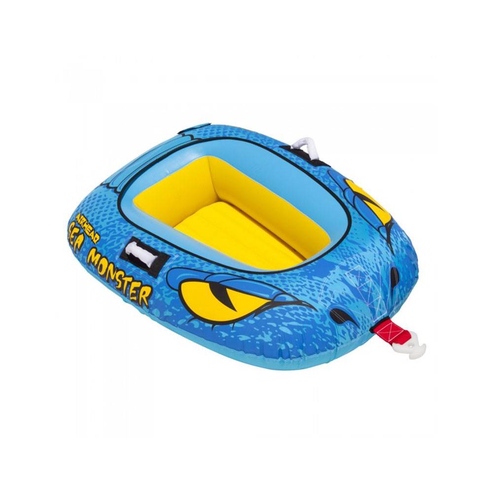 Airhead 4-Person Sea Monster Towable Water Tube with Kwik Connect Tow System - VMInnovations