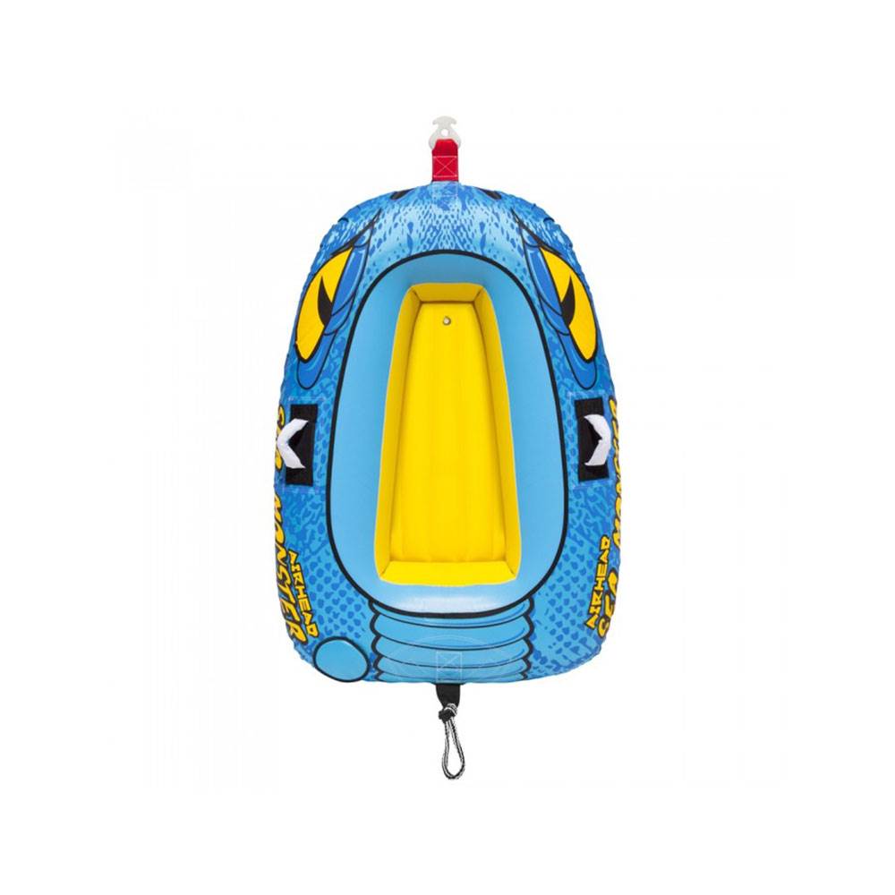 Airhead 4-Person Sea Monster Towable Water Tube with Kwik Connect Tow System - VMInnovations