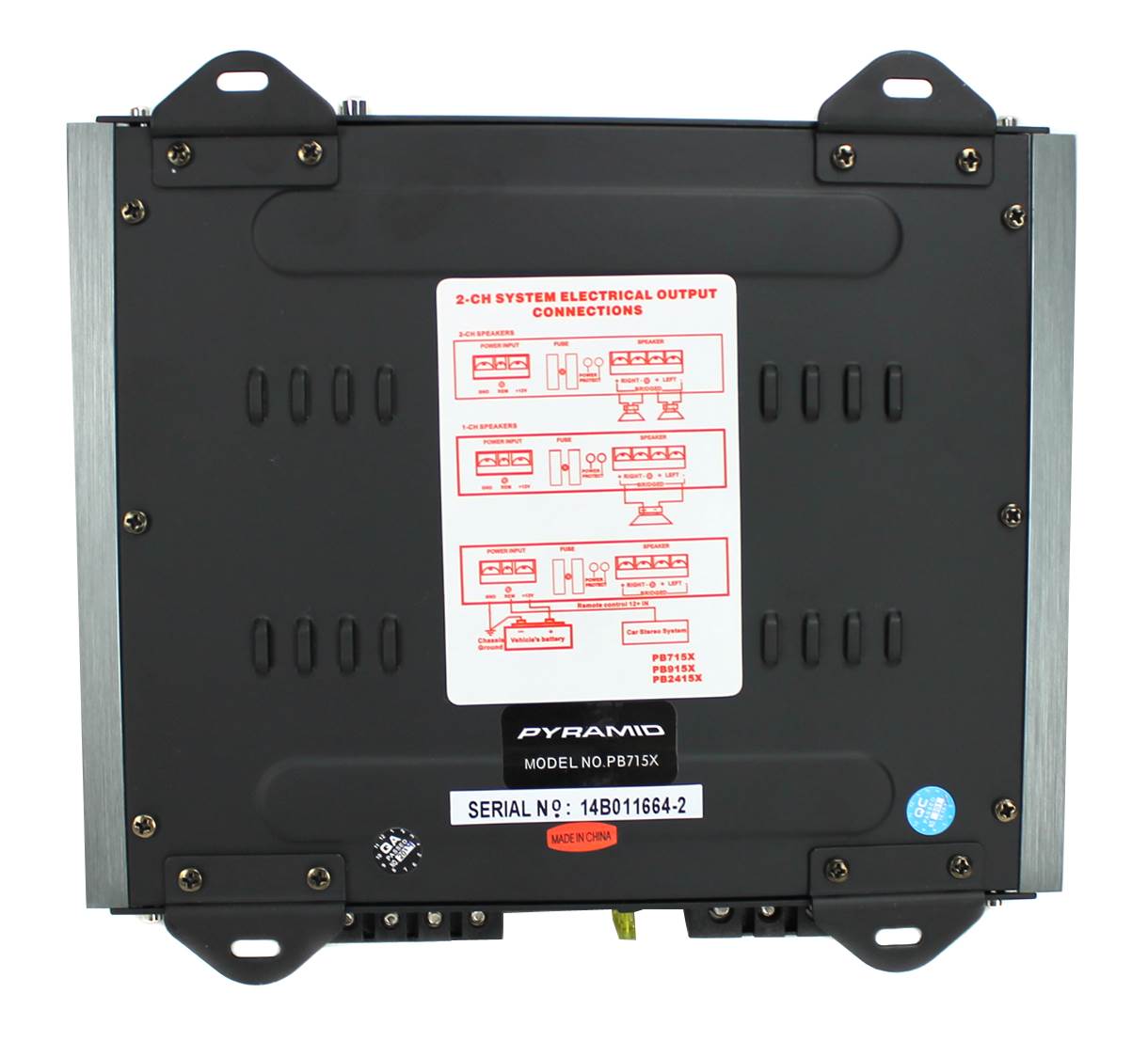 Pyramid 1000W 2 Channel Car Audio Amplifier Power Amp MOSFET 2 Ohm (Open Box) - VMInnovations