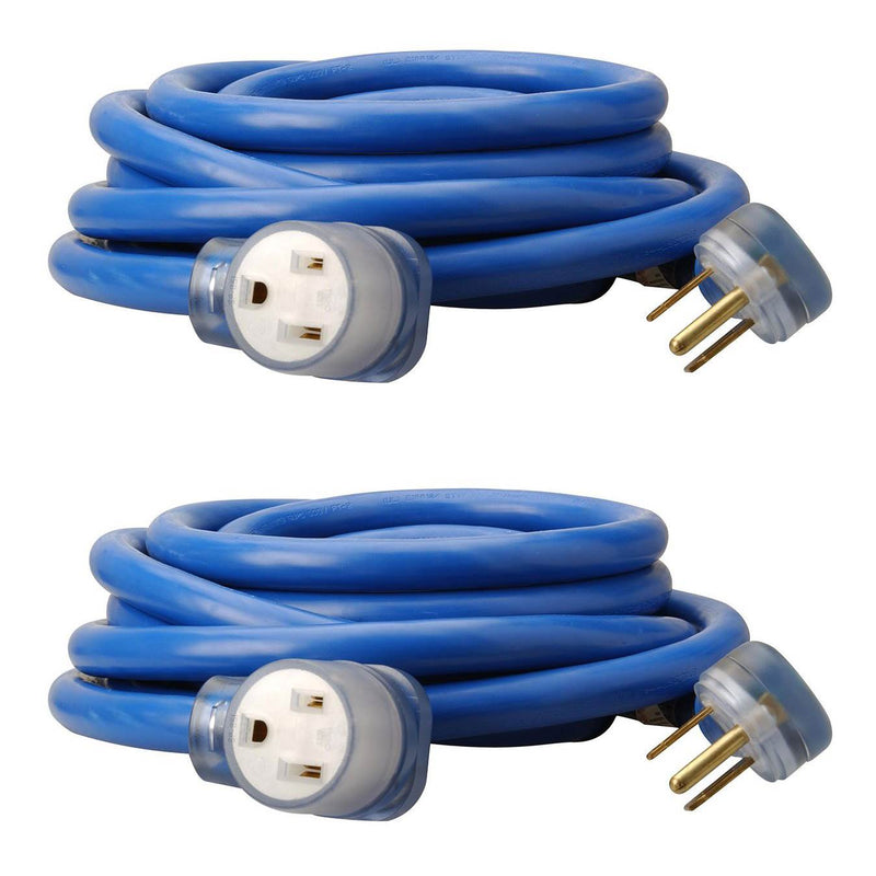 Southwire 25 Ft STW Weather Resistant Electrical Extension Service Cord (2 Pack)