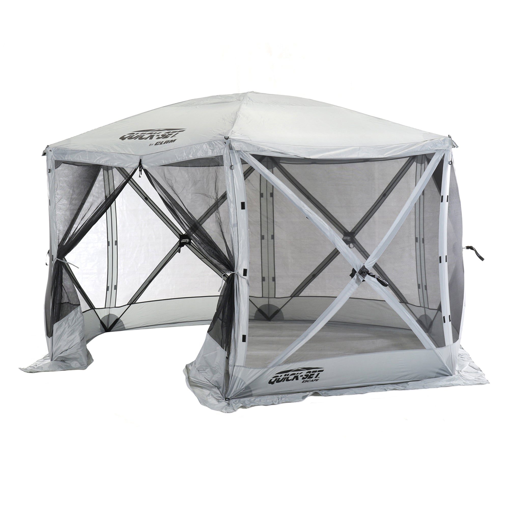 Quick-Set Escape Camping Outdoor Gazebo Canopy Shelter, Gray (For Parts)