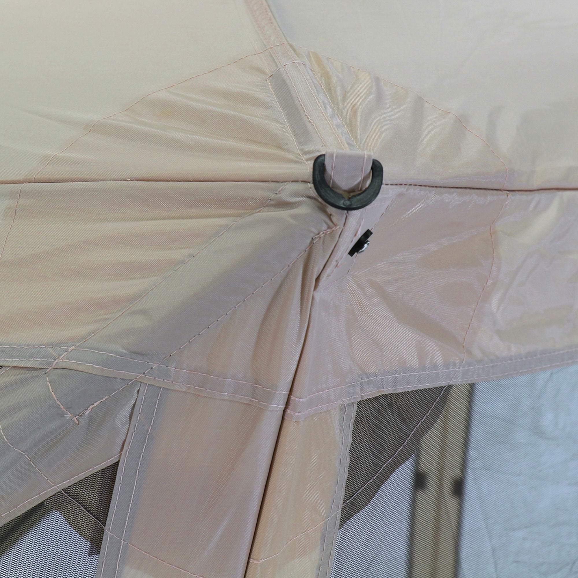 Clam Quick Set Traveler Camping Outdoor Gazebo Canopy Shelter, Tan (Used) - VMInnovations