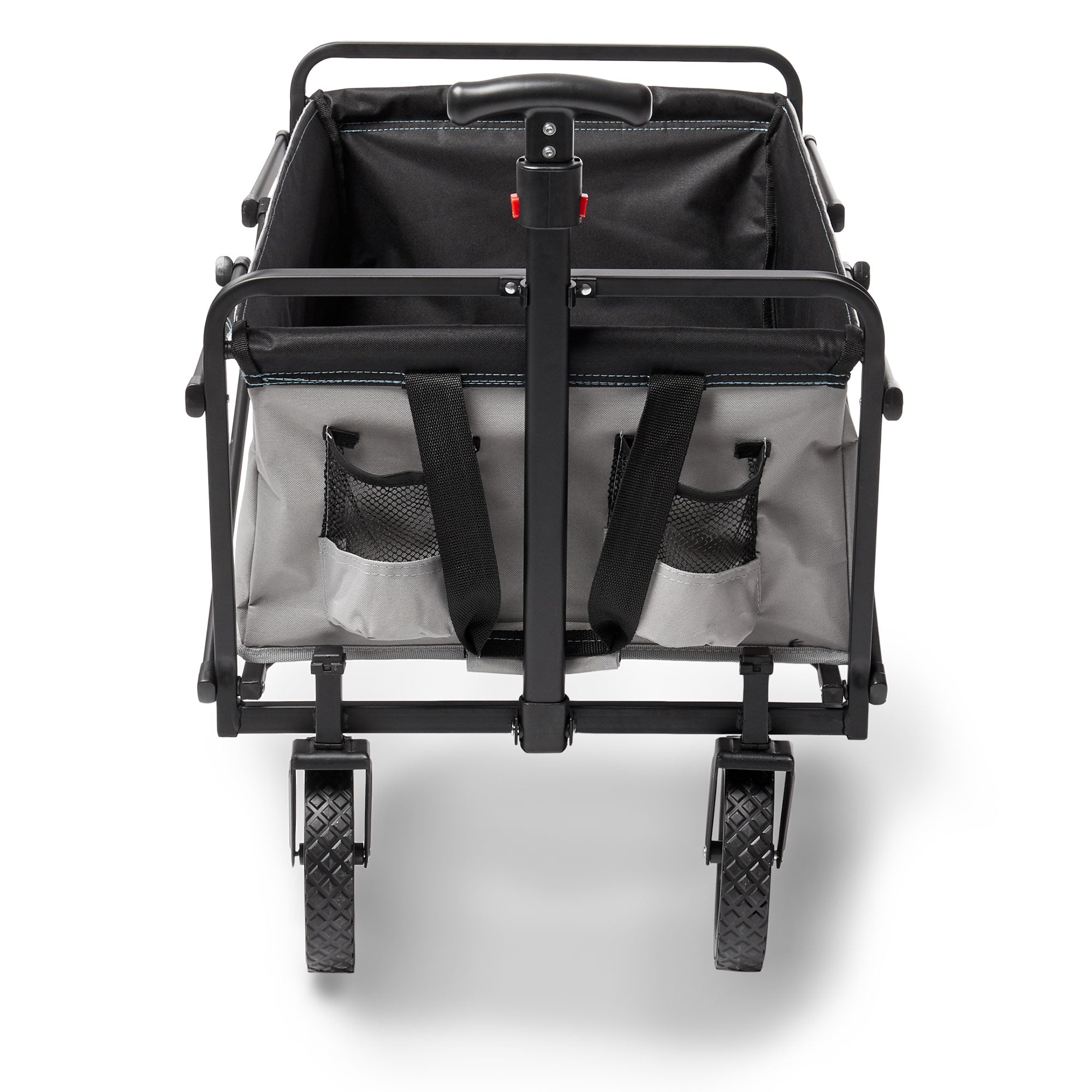 Manual 150 Pound Capacity Folding Steel Wagon Garden Cart, Gray (Open Box) - VMInnovations