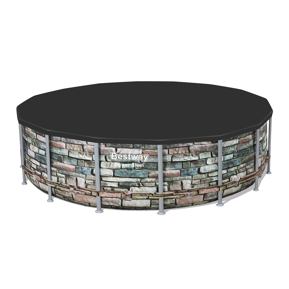 Bestway Round 16' Pool Cover for Above Ground Pro Frame Pools (Cover Only) (For Parts)