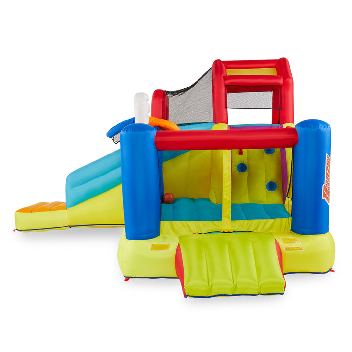 Banzai Outdoor Bounce House with Slide, Climbing Wall and 2 Sports Activities - VMInnovations