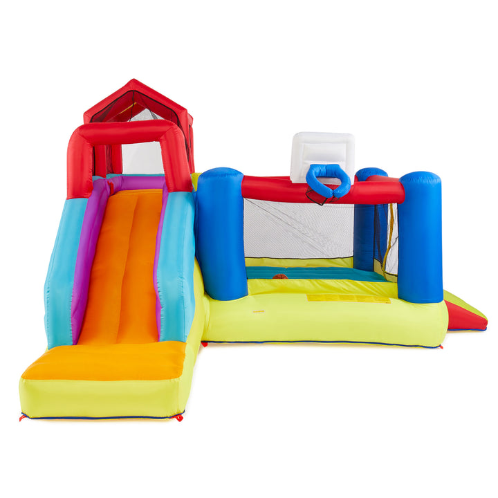 Banzai Outdoor Bounce House with Slide, Climbing Wall and 2 Sports Activities - VMInnovations