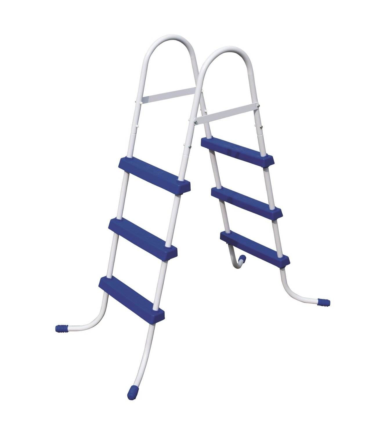 Bestway 36" Steel Above Ground Pool Ladder & 12' Round Frame Easy Set Cover