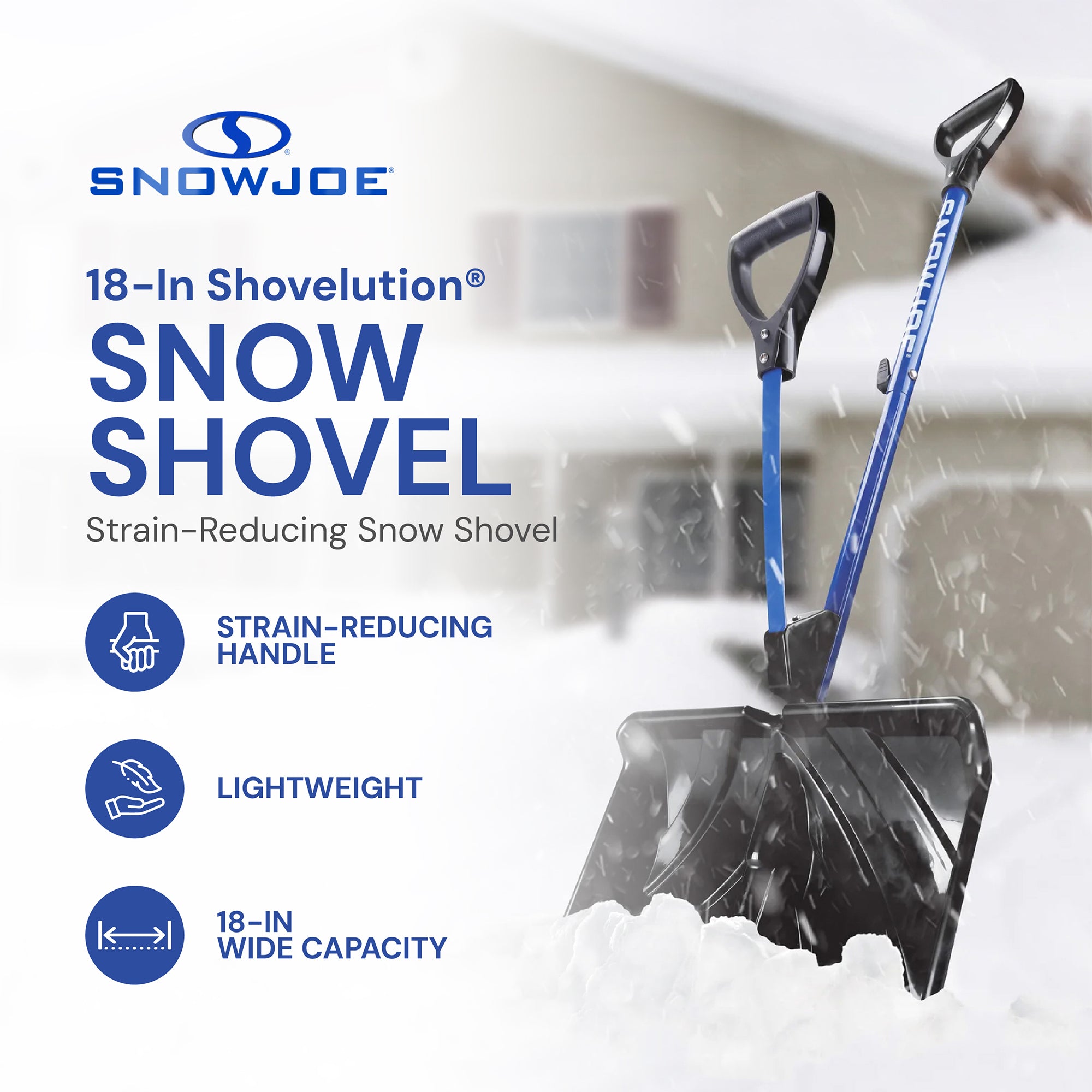 Snow Joe Snow Shovel with Spring Assisted Handle (Open Box)