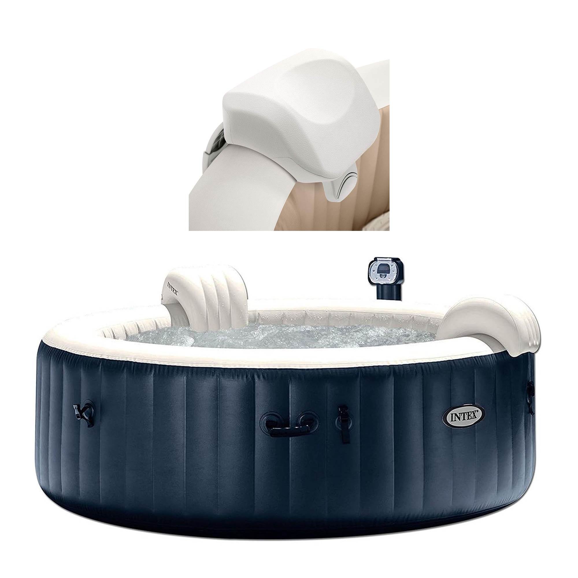 Intex PureSpa 4-Person Inflatable Heated Bubble Hot Tub With Soft Foam Headrest - VMInnovations