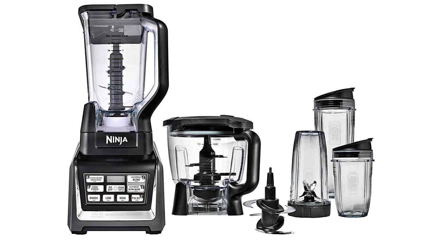 Ninja Nutri Duo Auto-iQ Blender Set w/ Recipes Cookbook (Refurbished)