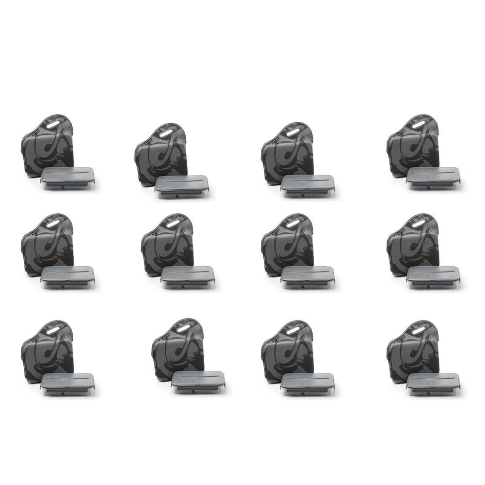 Life Story Sealing Sandwich or Snack Box and Zipper Carry Case, Gray (12 Pack)