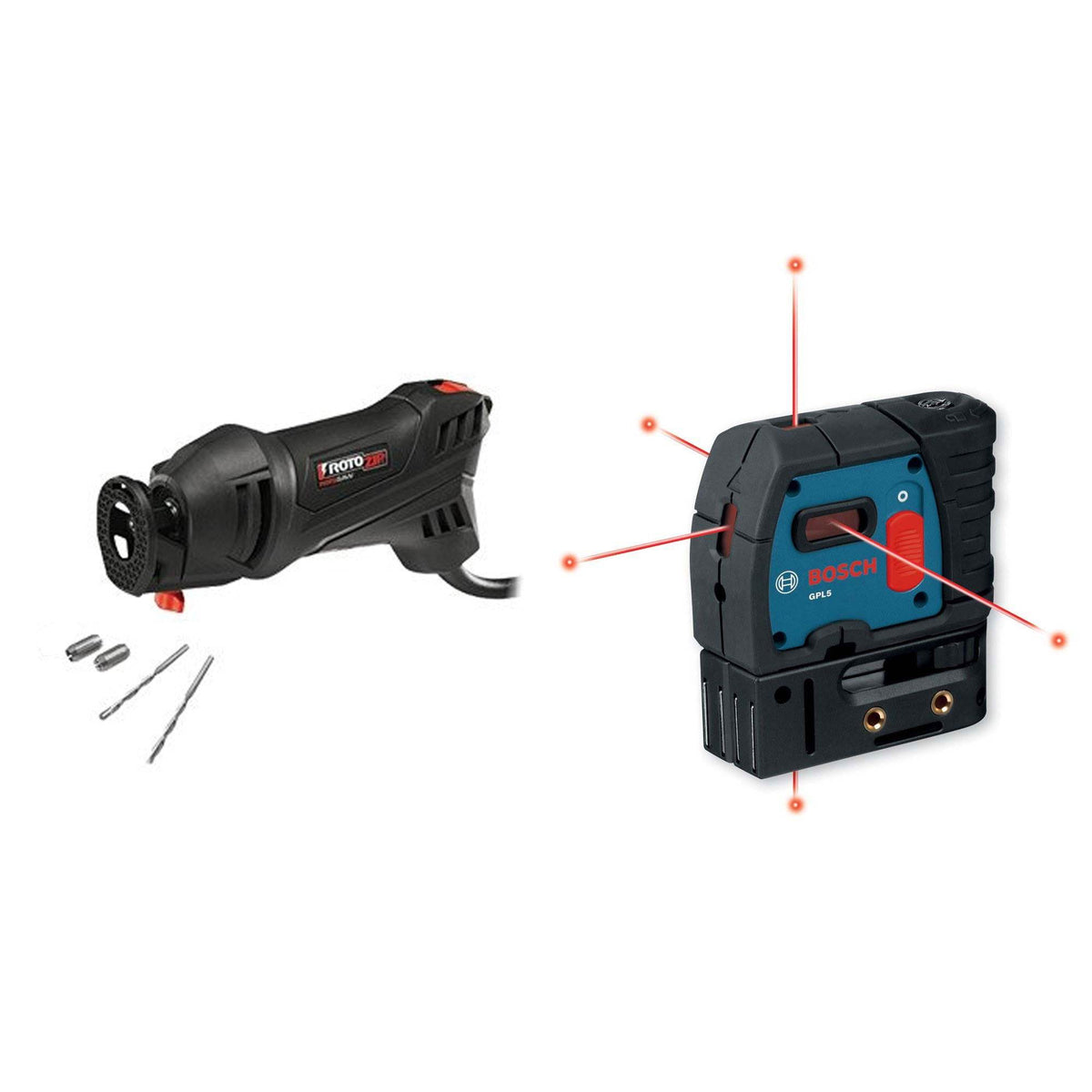 RotoZip 5.5 Amp RotoSaw & Bosch 5 Point Alignment Laser (Certified Refurbished)
