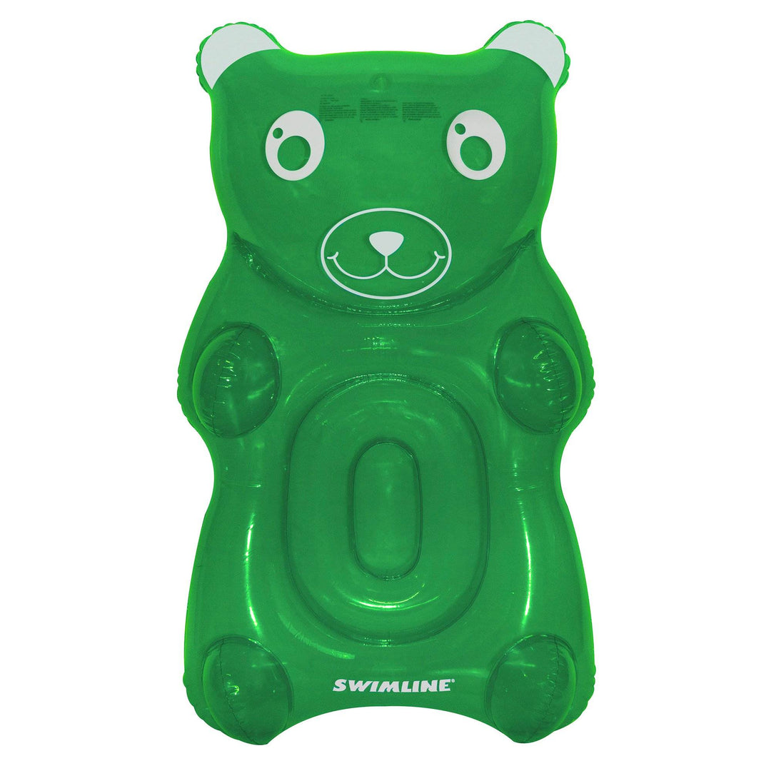 Swimline Inflatable GummyBear Water Float Toy for Swimming Pool and Beach, Green - VMInnovations