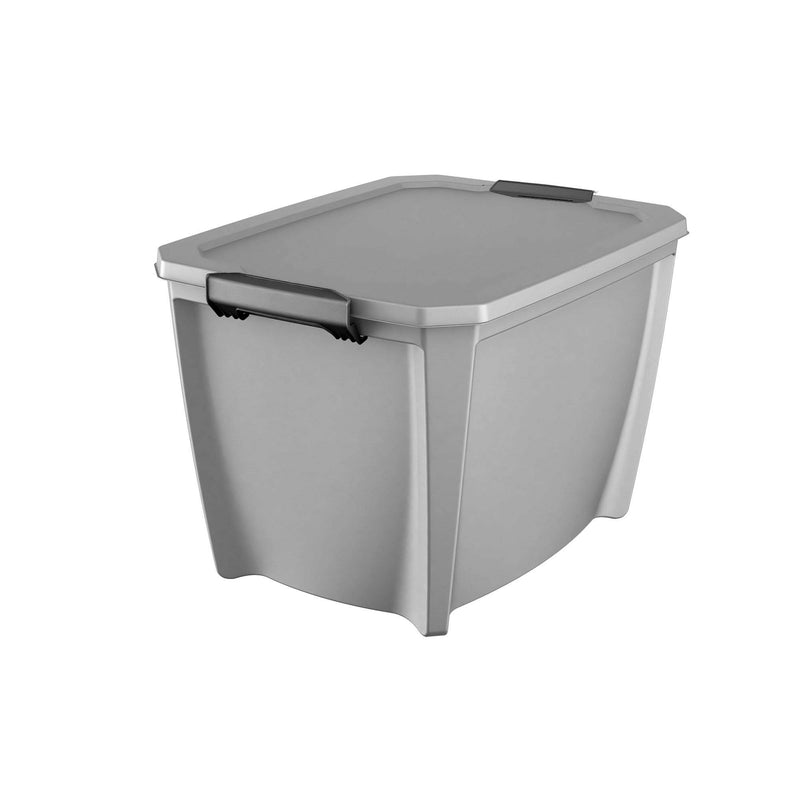 Life Story 20 Gallon Plastic Stackable Storage Bin Container, Gray (18 Pack)