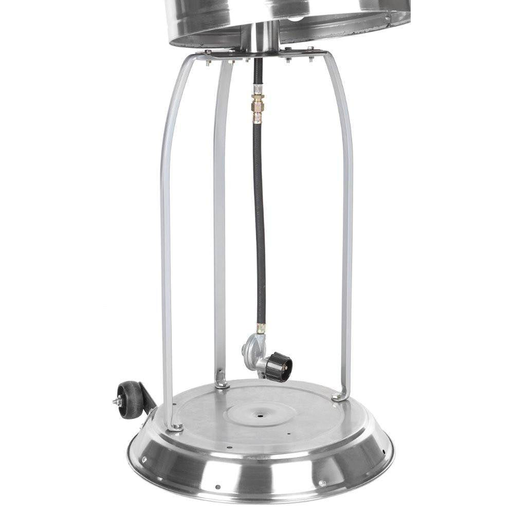 Fire Sense 46,000 BTU Wheeled Patio Propane Heater, Stainless Steel (Open Box)