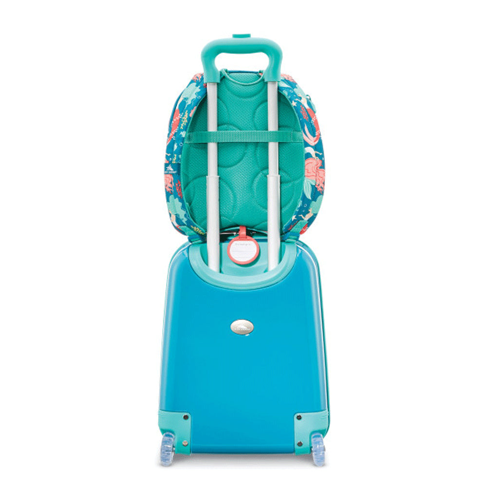 High Sierra Kids Teddy Buddy 2 Piece Luggage Set with Suitcase & Backpack, Teal